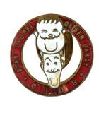 "STAN LAUREL/OLIVER HARDY/CLUB" RARE ENAMEL LAPEL STUD.