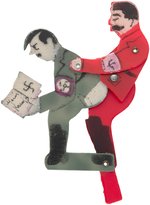 STALIN & HITLER WWII CELLULOID MECHANICAL TOY C. 1943.