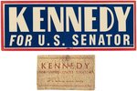 KENNEDY FOR SENATOR CAMPAIGN SPONGE & DECAL.