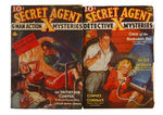 “SECRET AGENT X” PULP PAIR.