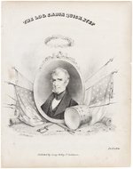 HARRISON "THE LOG CABIN QUICK STEP" 1840 CAMPAIGN SHEET MUSIC.