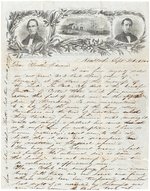 CLAY & FRELINGHUYSEN 1844 JUGATE CAMPAIGN LETTERHEAD WITH INTERESTING CONTENT.