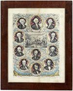 POLK "PRESIDENT ELECT" C. 1844 HAND COLORED PRINT BY BAILLIE.