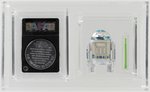 STAR WARS: THE POWER OF THE FORCE (1985) - LOOSE ACTION FIGURE R2-D2 (POP-UP LIGHTSABER) & COIN AFA GRADED SET.