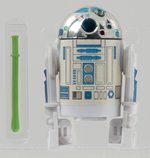 STAR WARS: THE POWER OF THE FORCE (1985) - LOOSE ACTION FIGURE R2-D2 (POP-UP LIGHTSABER) & COIN AFA GRADED SET.