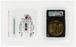 STAR WARS: DROIDS (1985) - LOOSE ACTION FIGURE R2-D2 & COIN AFA GRADED SET.