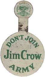 "DON'T JOIN JIM CROW ARMY" WWII CIVIL RIGHTS LITHO TAB.