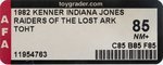 THE ADVENTURES OF INDIANA JONES IN RAIDERS OF THE LOST ARK (1982) - TOHT SERIES 1/4 BACK AFA 85 NM+.