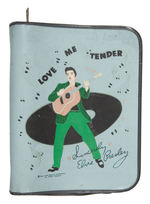 “ELVIS PRESLEY – LOVE ME TENDER” THREE-RING ZIPPERED BINDER.