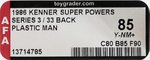 SUPER POWERS COLLECTION (1986) - PLASTIC MAN SERIES 3/33 BACK AFA 85 Y-NM+.