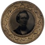 BRECKINRIDGE JOSEPH LANE 1860 VP CANDIDATE FERROTYPE BADGE.