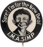 WILLKIE ALFRED E. NEUMAN'S 1940 ANCESTOR ENDORSES ROOSEVELT'S NEW DEAL HAKE #2034.