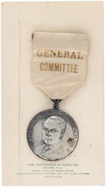 TAFT JAMES S. SHERMAN "GENERAL COMMITTEE" NOTIFICATION BADGE ON W&H CARD.