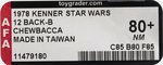 STAR WARS (1978) - CHEWBACCA 12 BACK-B AFA 80+ NM (MADE IN TAIWAN).