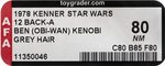 STAR WARS (1978) - BEN (OBI-WAN) KENOBI 12 BACK-A AFA 80 NM (GRAY HAIR).