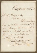 MILLARD FILLMORE HANDWRITTEN AND SIGNED LETTER.