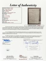 MILLARD FILLMORE HANDWRITTEN AND SIGNED LETTER.