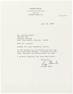 GEORGE H.W. BUSH JULY 20, 1980 SIGNED LETTER.