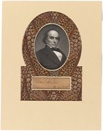 DANIEL WEBSTER CUT SIGNATURE IN ORNATE MATTE DISPLAY.