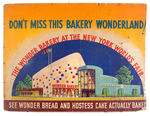 1939-40 NYWF “WONDER BREAD BAKERY” LARGE SIGN.