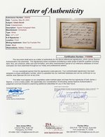 LINCOLN EDWIN BOOTH HANDWRITTEN & SIGNED NOTE IN FRAMED DISPLAY.