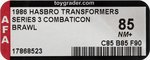 TRANSFORMERS (1986) SERIES 3 COMBATICON - BRAWL AFA 85 NM+.