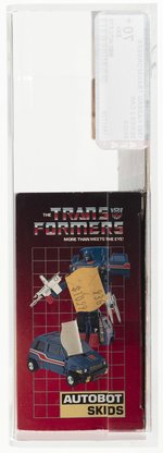 TRANSFORMERS (1985) SERIES 2 CAR - SKIDS AFA 70+ EX+.