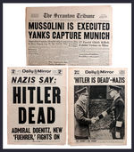 HITLER/MUSSOLINI DEATH NEWSPAPERS.