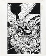 SHADOW CABINET #0 COMIC BOOK COVER ORIGINAL ART BY WALT SIMONSON.