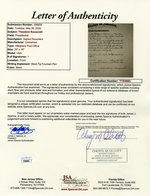 THEODORE ROOSEVELT SIGNED POSTMASTER APPOINTMENT DOCUMENT.