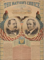 CLEVELAND & HENDRICKS “THE NATION’S CHOICE” 1884 JUGATE POSTER.