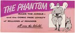 THE PHANTOM - KING FEATURES SYNDICATE 1959 DAILY/SUNDAY NEWSPAPER STRIP ART AD PROMTIONAL FOLDER.