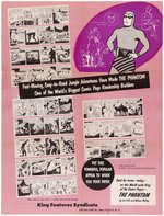 THE PHANTOM - KING FEATURES SYNDICATE 1959 DAILY/SUNDAY NEWSPAPER STRIP ART AD PROMTIONAL FOLDER.