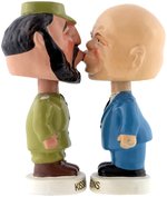 CASTRO & KHRUSHCHEV "KISSIN KUZZINS" BOBBING HEAD PAIR 1960s CUBAN MISSILE CRISIS ERA.