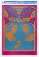 IRON BUTTERFLY, CHAMBERS BROTHERS 1967 AVALON CONCERT POSTER FD-59 CGC GRADED 9.6 NM+.