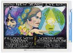 SANTANA, JEFFERSON AIRPLANE NEW YEAR'S EVE 1969 CONCERT POSTER CGC GRADED 9.0 VF/NM.