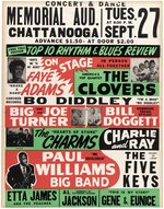 THE CLOVERS, BO DIDDLEY & ETTA JAMES CHATTANOOGA, TN 1955 CONCERT POSTER.