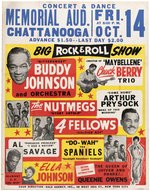 CHUCK BERRY TRIO "ROCK & ROLL" CHATTANOOGA, TN 1955 CONCERT POSTER.