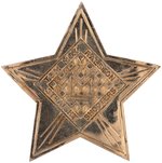 TOM MIX PROTOTYPE STAR BRASS BADGE C. 1937 BY ROBBINS CO. FOR PROPOSED RALSTON CEREAL PREMIUM.