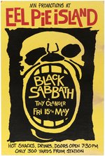 BLACK SABBATH EEL PIE ISLAND, TWICKENHAM ENGLAND 1970 CONCERT POSTER.