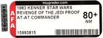 STAR WARS: REVENGE OF THE JEDI (1983) - AT-AT COMMANDER PROOF CARD AFA 80+ NM.