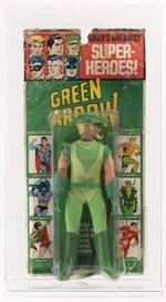 MEGO WORLD'S GREATEST SUPER HEROES (1972)- GREEN ARROW MEGO FIGURE ON RARE FIRST ISSUE CARD.