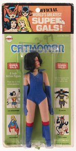 MEGO WORLD'S GREATEST SUPER HEROES (1973)- CATWOMAN FIGURE ON FIRST ISSUE CARD (RESEALED).