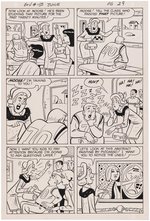 ARCHIE'S GIRLS BETTY AND VERONICA #150 COMIC BOOK STORY ORIGINAL ART BY DAN DeCARLO.