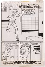 ARCHIE AND ME #111 COMIC BOOK STORY ORIGINAL ART BY HARRY LUCEY.