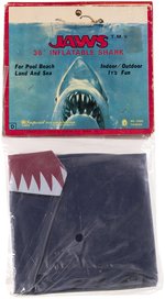 JAWS INFLATABLE SHARK AND FIN PAIR IN BAG W/HEADER CARDS BY IMPERIAL TOY.