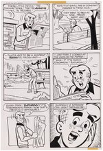 LIFE WITH ARCHIE #197 COMIC BOOK STORY ORIGINAL ART BY STAN GOLDBERG.