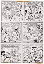 LIFE WITH ARCHIE #197 COMIC BOOK STORY ORIGINAL ART BY STAN GOLDBERG.