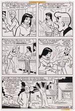 LIFE WITH ARCHIE #197 COMIC BOOK STORY ORIGINAL ART BY STAN GOLDBERG.