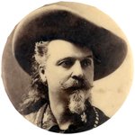 BUFFALO BILL'S WILD WEST SHOW SOUVENIR REAL PHOTO BUTTON.